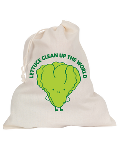 "Lettuce Clean Up The World" Medium Organic Produce Bag