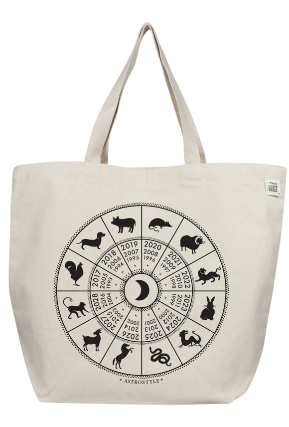 ECOBAGS & Astrostyle Chinese Zodiac 100% Recycled Cotton Tote
