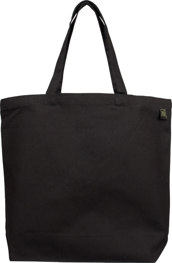 Recycled Cotton Full Size Tote in Black